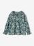 Meisjesblouse met bloemenprint blauwgroen+dennen+rozen - vertbaudet enfant 