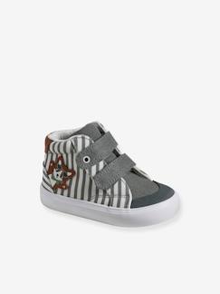 Schoenen-Baby schoenen 17-26-Loopt jongen 19-26-Sneakers-Hoge babysneakers met klittenband