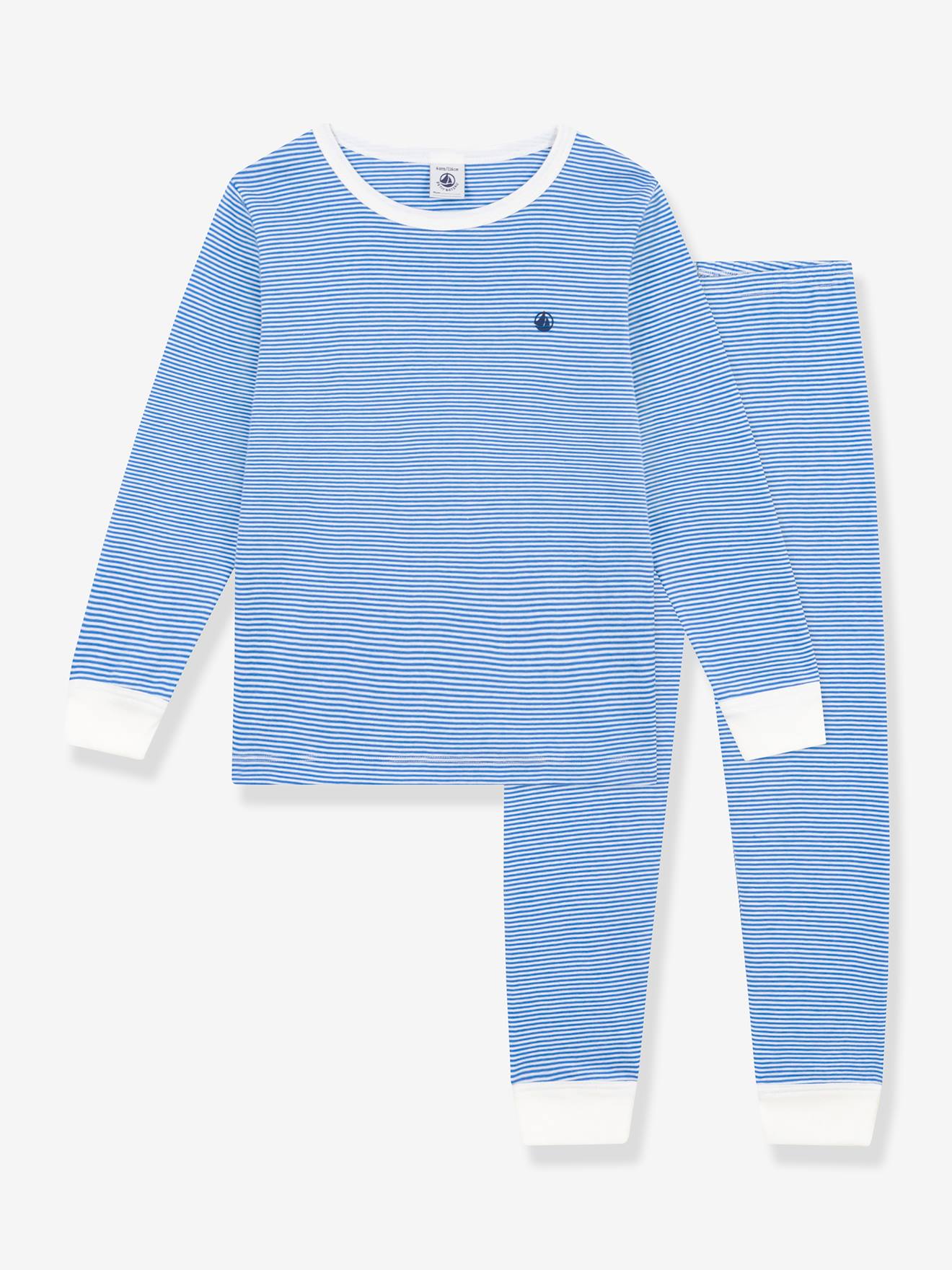 Gestreepte pyjama PETIT BATEAU blauw