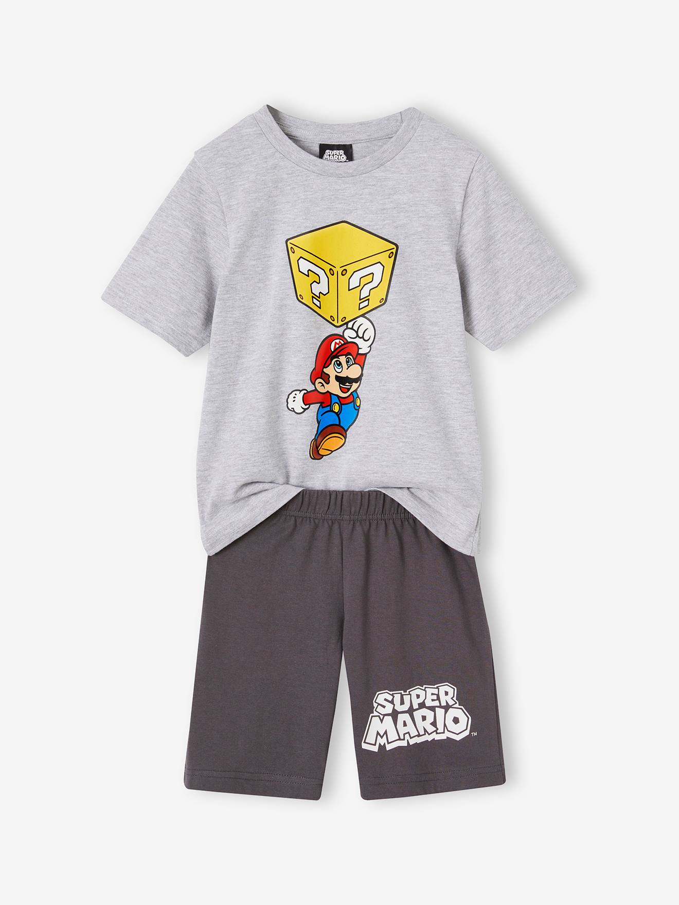 Tweekleurige pyjashort voor jongens Super Mario® antraciet