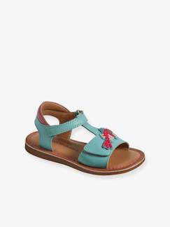 -Leren sandalen met klittenband kinderen kleutercollectie