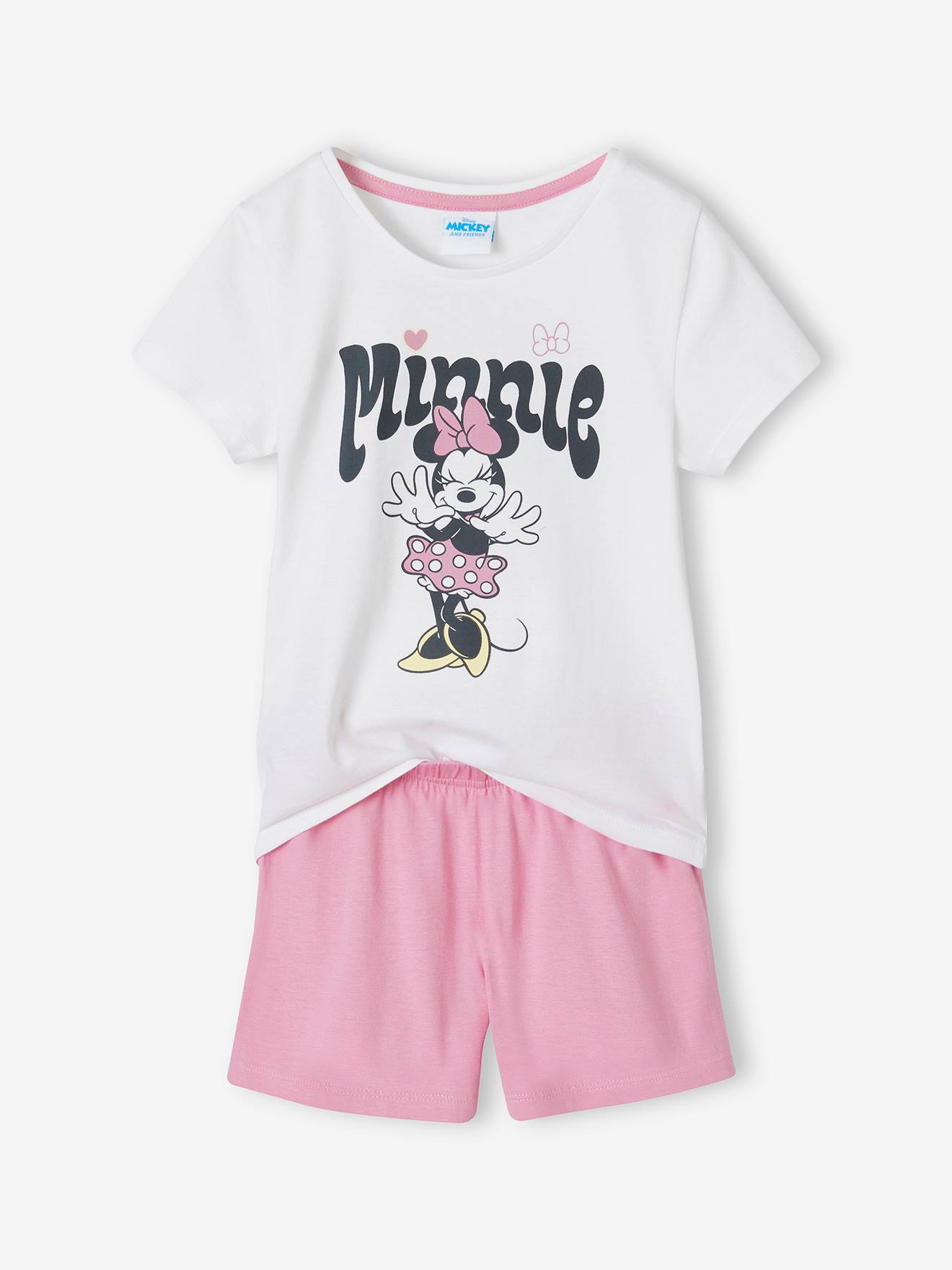 Tweekleurige korte pyjamabroek meisjes Disney® Minnie rozen