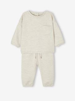 -Molton babyset met sweater en harembroek