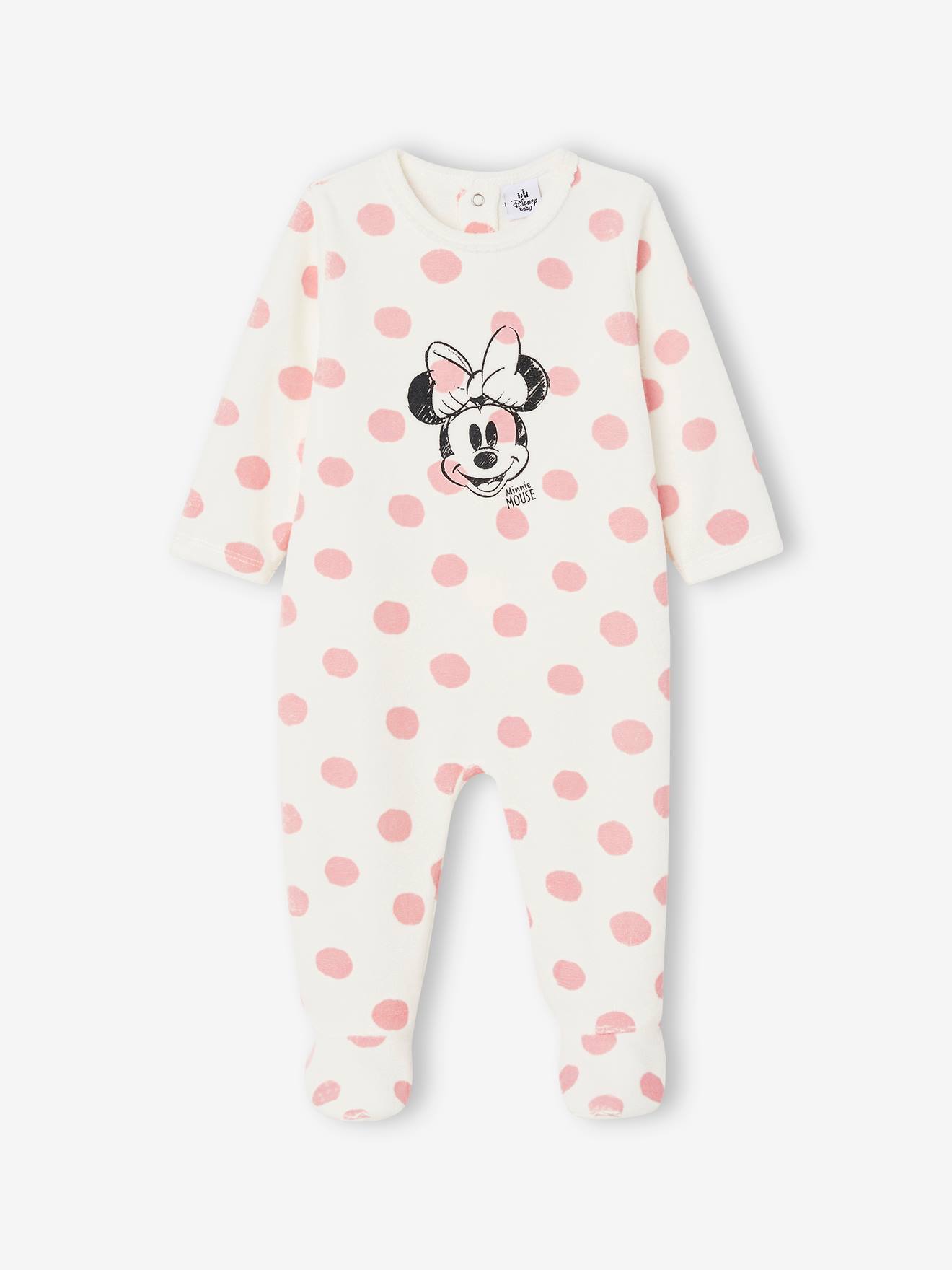 Fluwelen slaappakje babymeisjes Disney® Minnie ecru