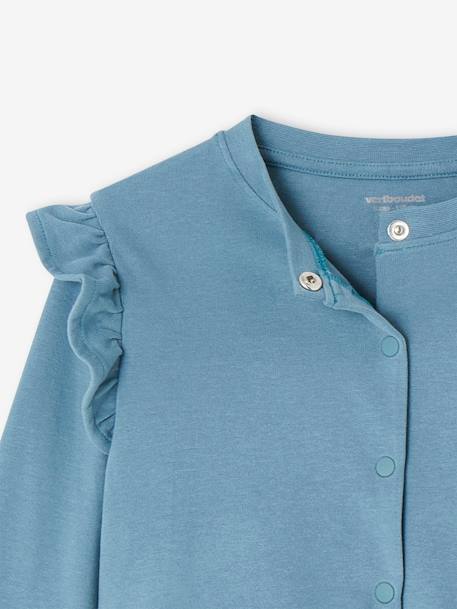 Set jurk en cardigan voor meisje jeansblauw+perzik - vertbaudet enfant 