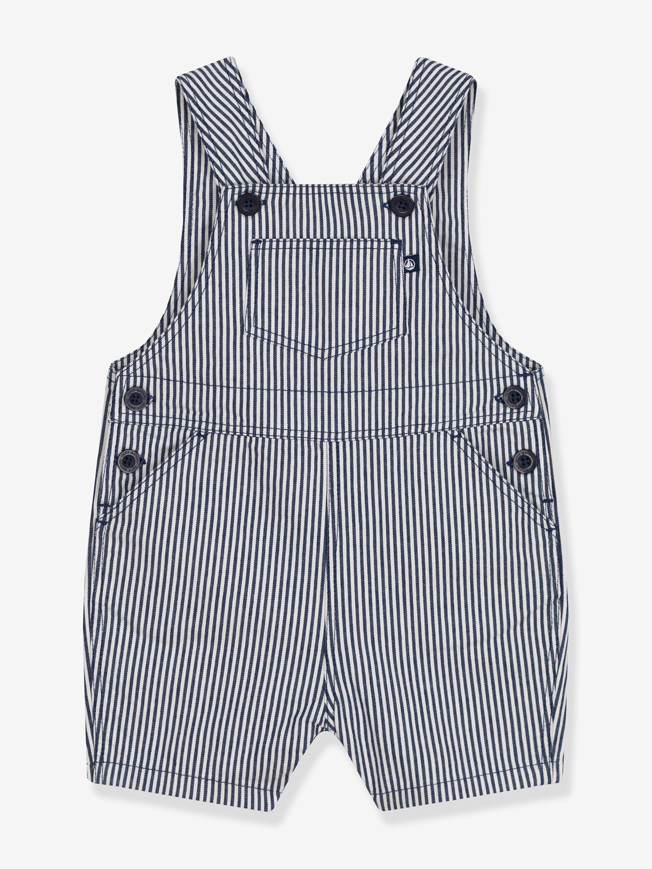 Kort babypakje van canvas PETIT BATEAU blauw