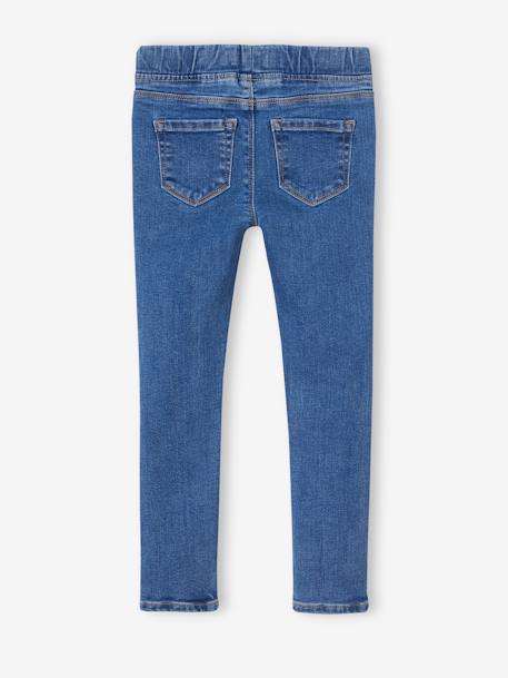 Treggingjeans Basics meisjes denimgrijs+double stone+jeansblauw+stone - vertbaudet enfant 