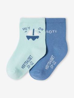 Baby-Sokken, kousen-Set van 2 paar ""matroos"" sokjes voor jongensbaby's