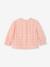 Meisjesblouse met ruches van Engels borduurwerk lichtroze+snoepjesroze+wit - vertbaudet enfant 