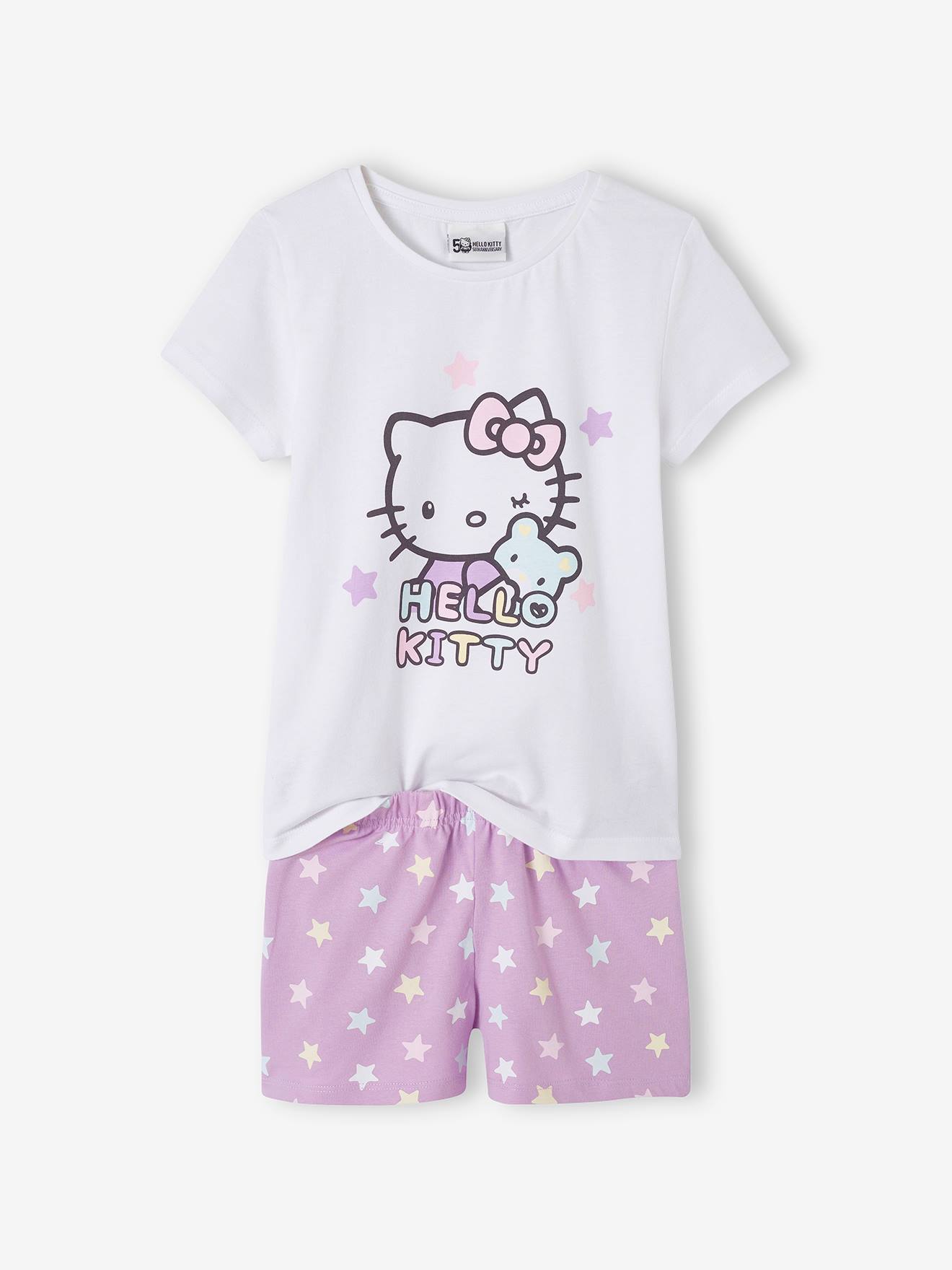 Tweekleurige korte pyjamabroek meisjes Hello Kitty® lila