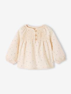 Baby-Overhemd, blouse-Babyblouse met smokwerk