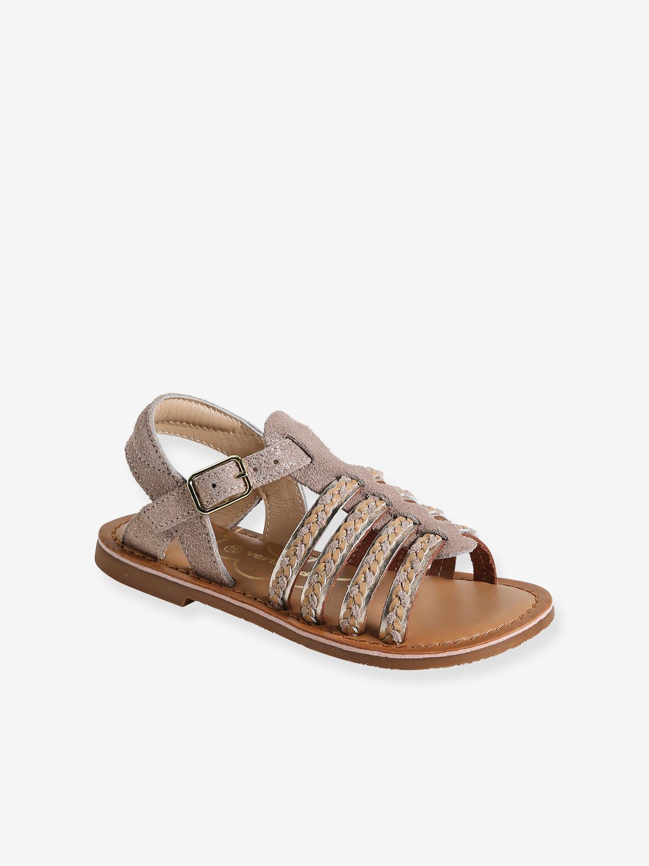 Open kindersandalen kleutercollectie goud