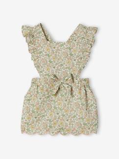 Baby-Salopette, jumpsuit-Gebloemde baby combi-short