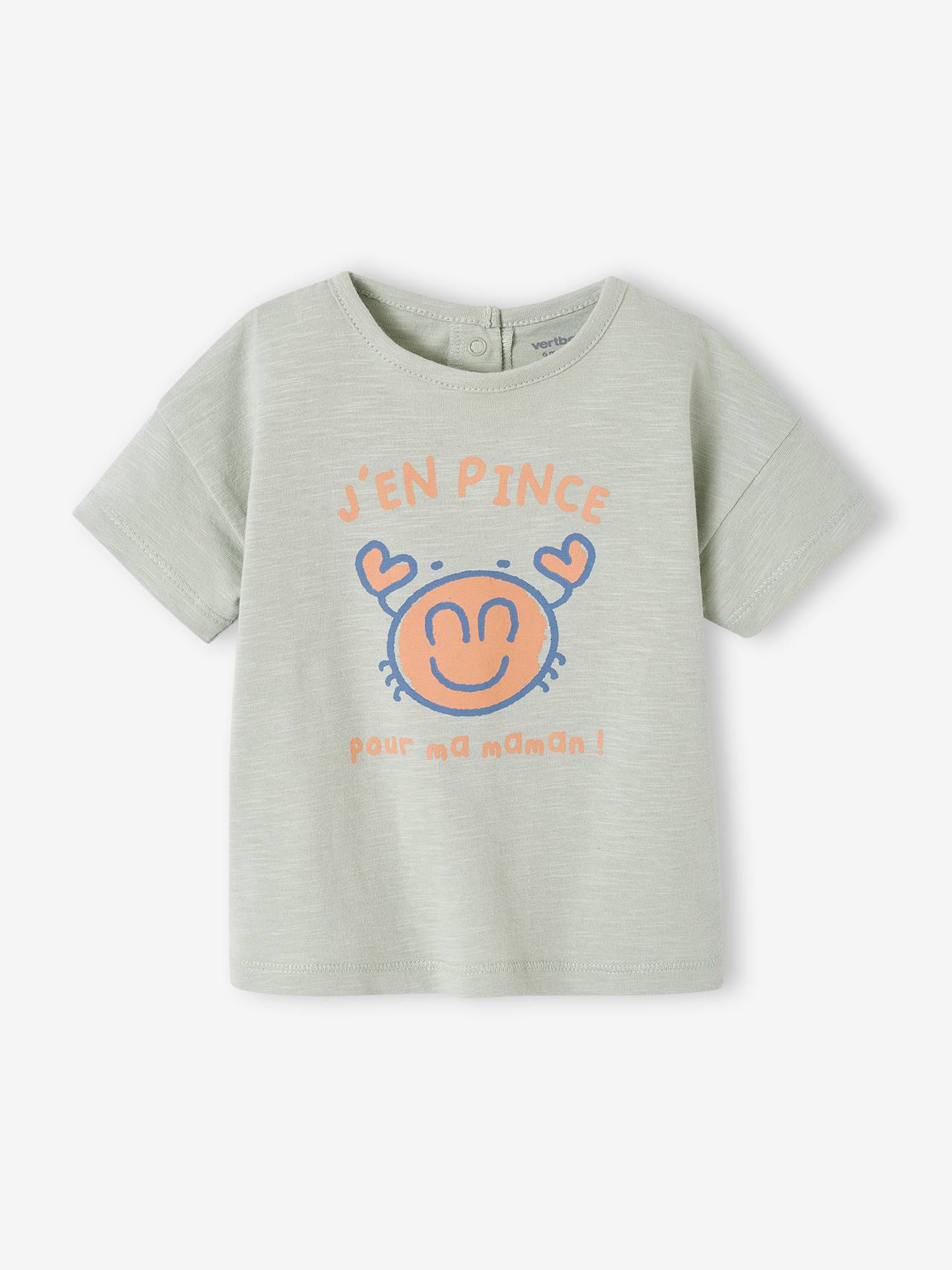 'Zeedieren' baby T-shirt met korte mouwen blauwgroen