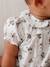 Gebloemd babyshirt met korte mouwen ecru - vertbaudet enfant 