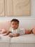 Gebloemd babyshirt met korte mouwen ecru - vertbaudet enfant 
