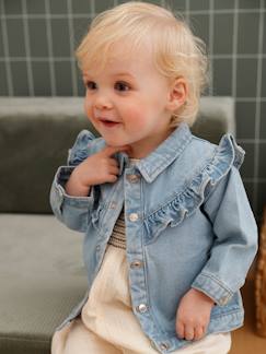 -Babyjasje van denim met ruches