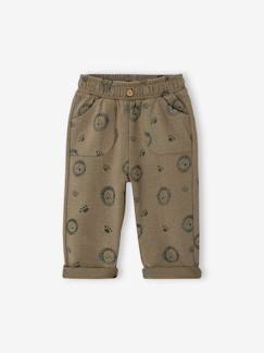 -Broek met print van molton baby