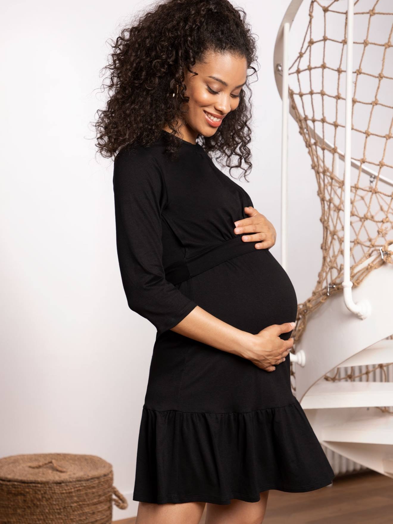 Zwangerschapsjurk Jenna ENVIE DE FRAISE zwart