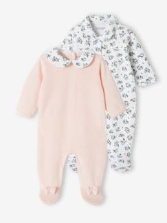 Baby-Set van 2 fluwelen pyjamapakjes