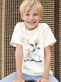 T-shirt met dik golvenmotief voor jongens  - vertbaudet enfant