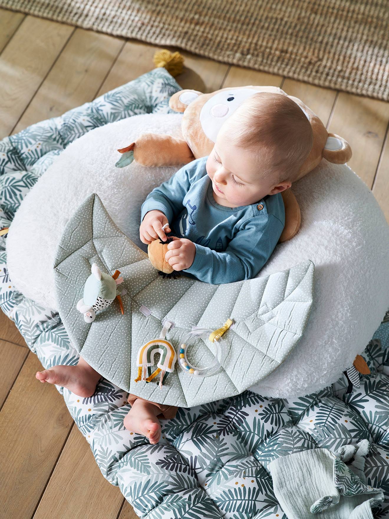 Ontdekkingskussen voor baby's oranje
