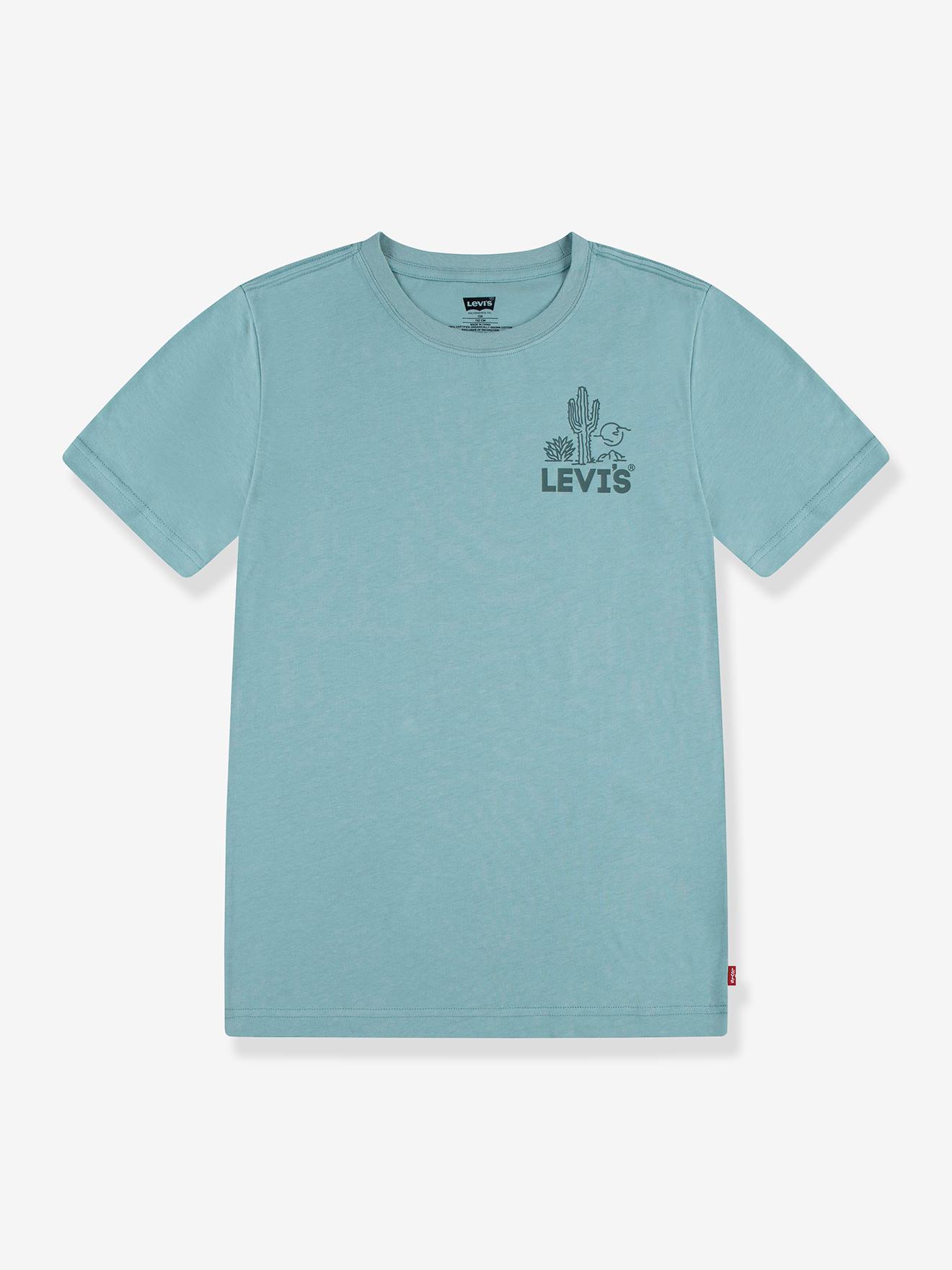 Grafisch jongensshirt Levi's® amandelgroen