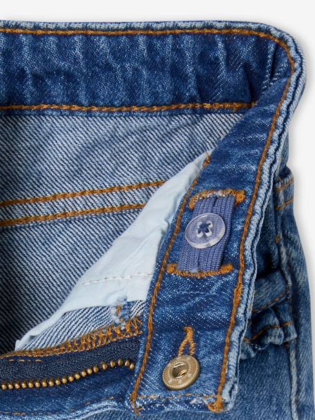 Rechte jeans MorphologiK meisjes heupomvang Medium stone - vertbaudet enfant 