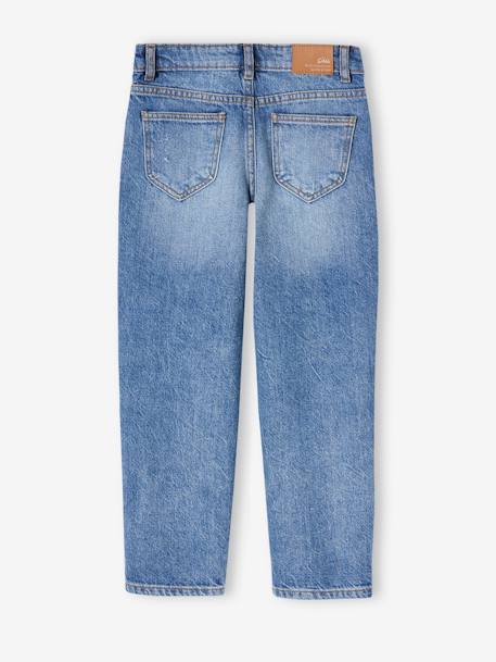 Rechte jeans MorphologiK meisjes heupomvang Medium stone - vertbaudet enfant 