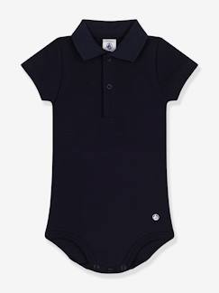 Baby-Rompertje met korte mouwen en polo-opening PETIT BATEAU