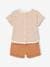 3-delige babyset: T-shirt, short en bijpassend hoedje cappuccino - vertbaudet enfant 