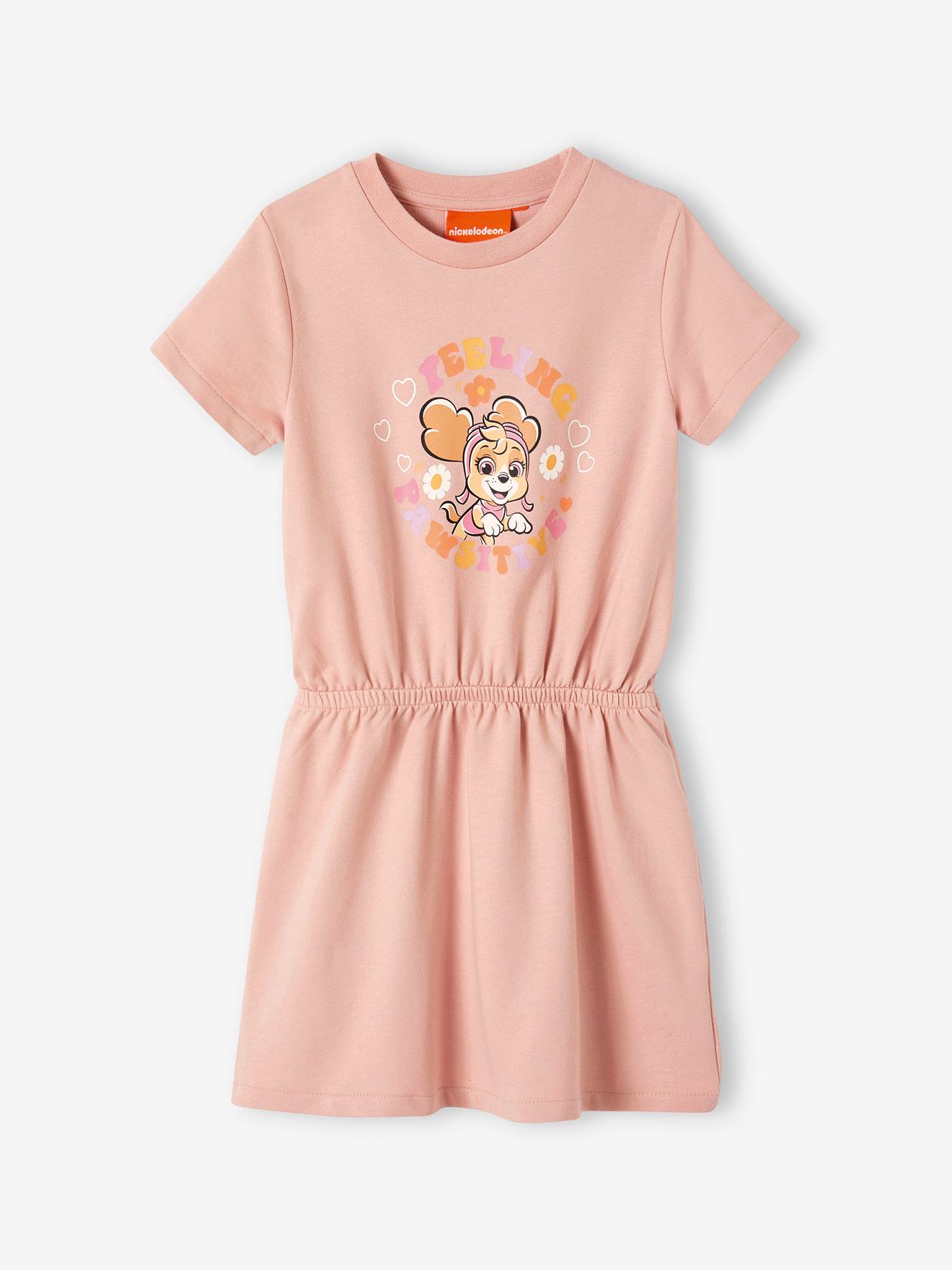 Paw Patrol® meisjesjurk van fleecestof roze (poederkleur)