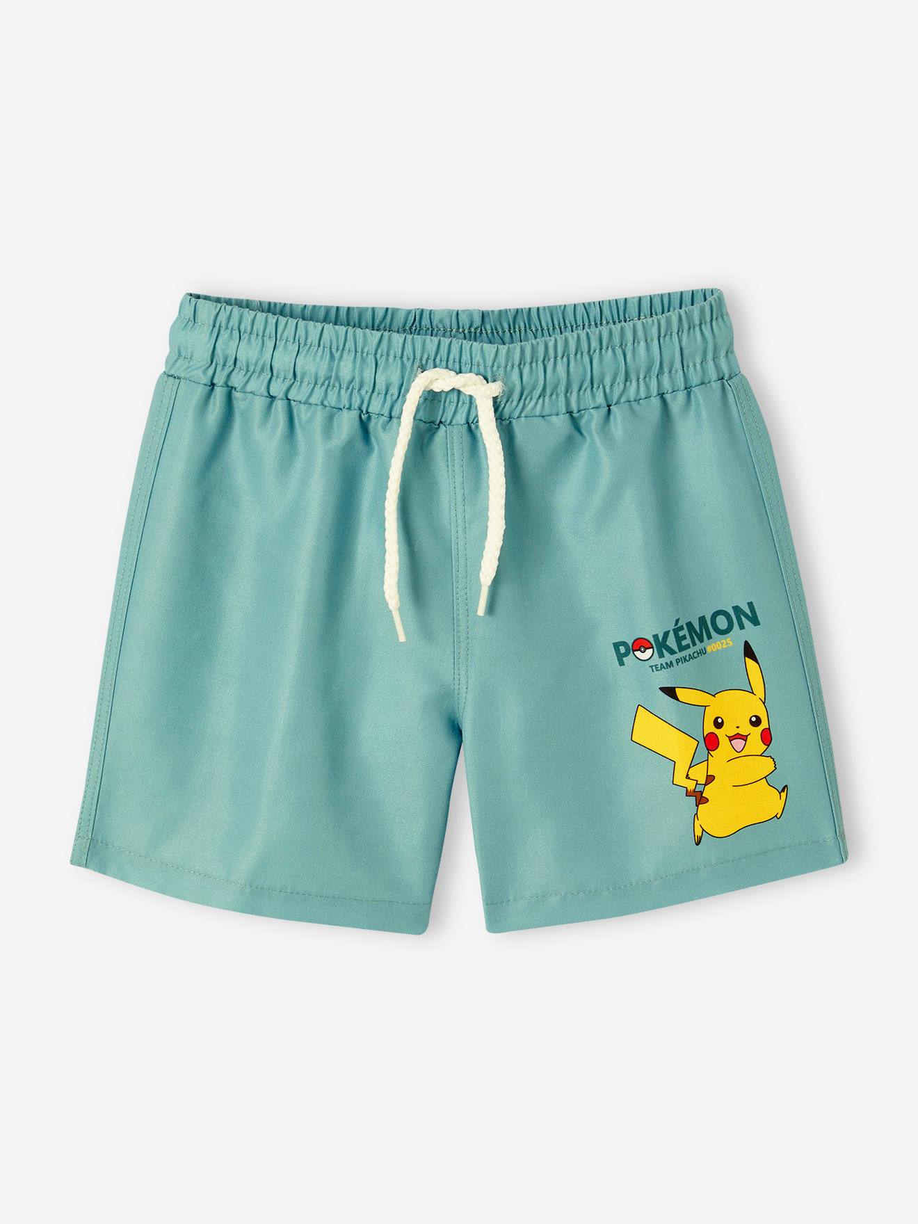 Jongenszwemshort van microvezel Pokemonยฎ saliegroen