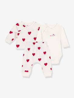 Baby-3-delige set met hartjesprint - PETIT BATEAU