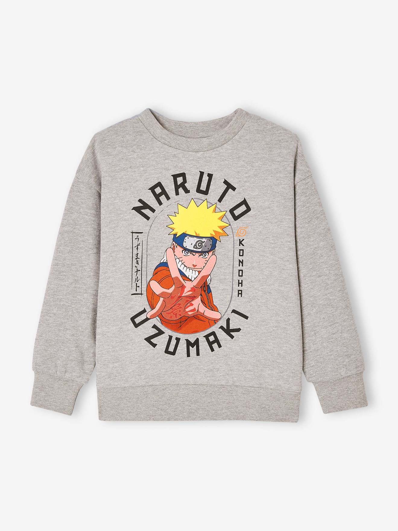 Jongenssweater Naruto® Uzumaki gemêleerd grijs