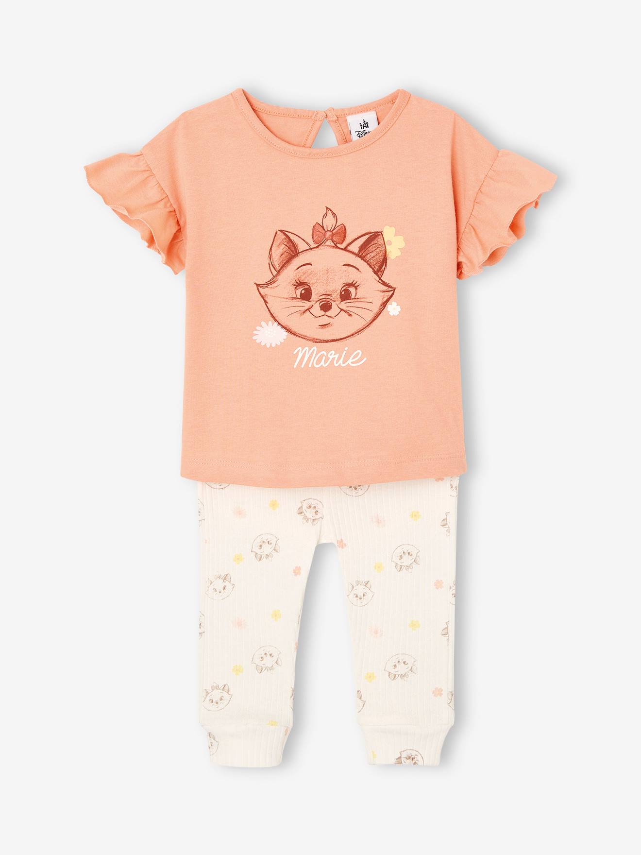 Babyset met T-shirt + legging Disney® Marie De Aristokatten abrikoos