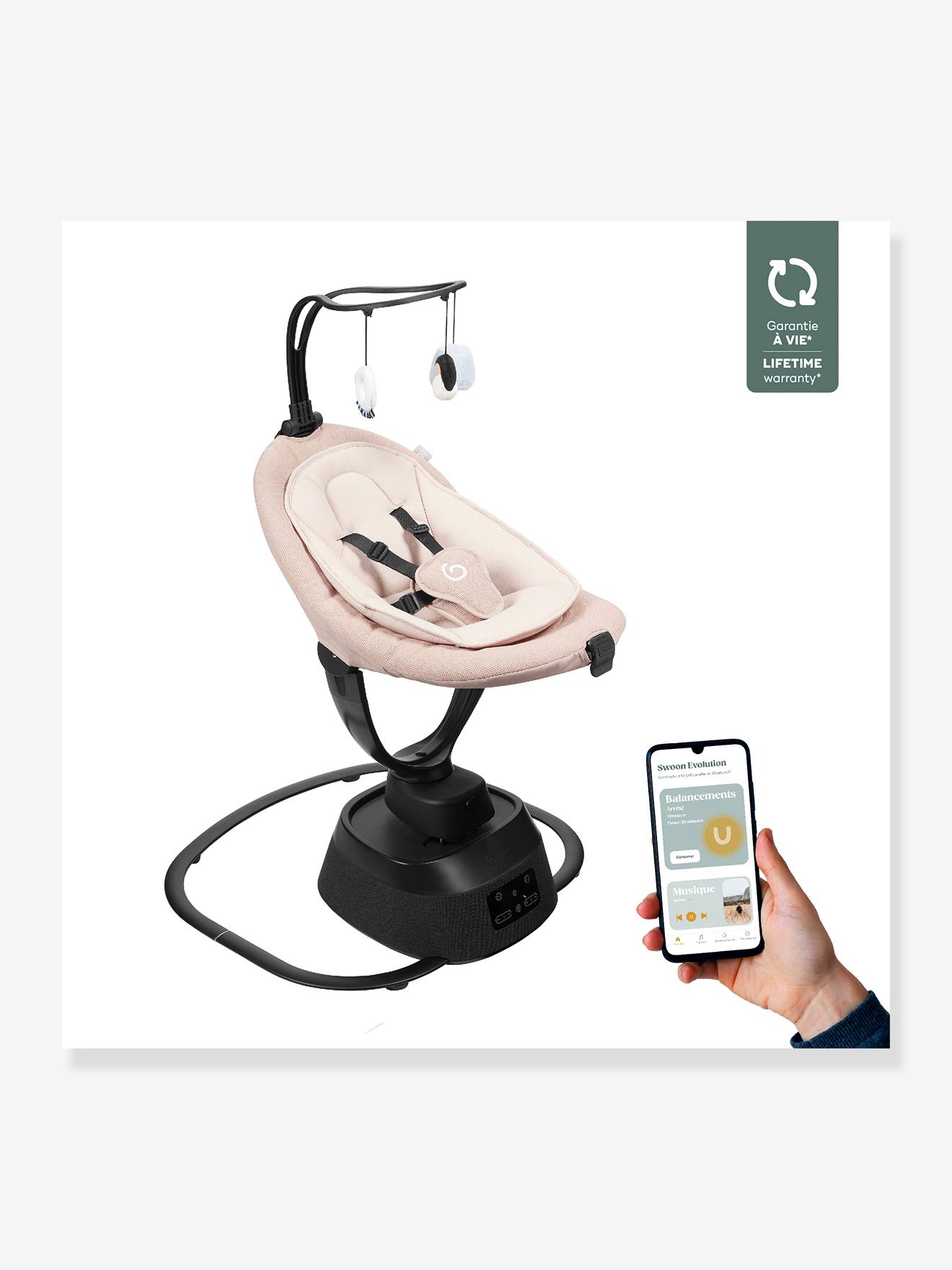 Verbonden elektrische schommel BABYMOOV Swoon Evolution Connect beige