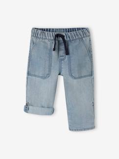 Jongens-Broek-Oprolbare jongensbroek in onverwoestbare denim