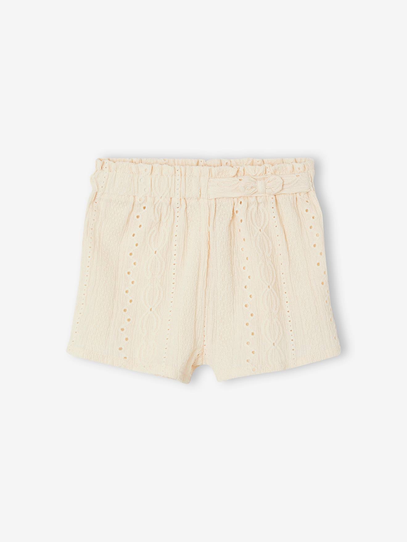 Babyshort van siermesh ecru