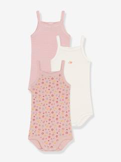 Baby-Body-Set van 3 rompertjes met schouderbandjes PETIT BATEAU