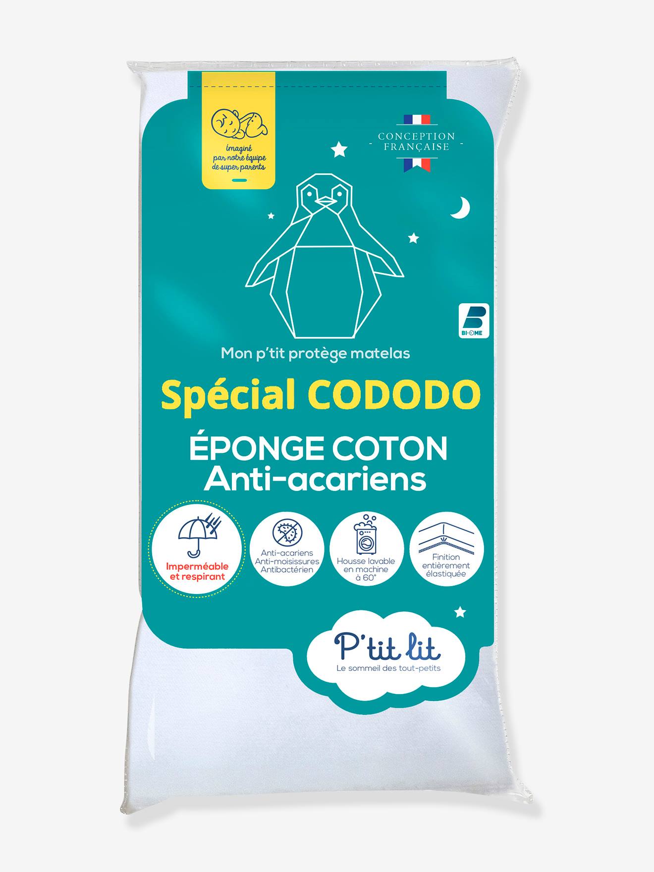Speciaal CODODO P'TIT LIT anti-huisstofmijt waterdicht afdekzeil wit