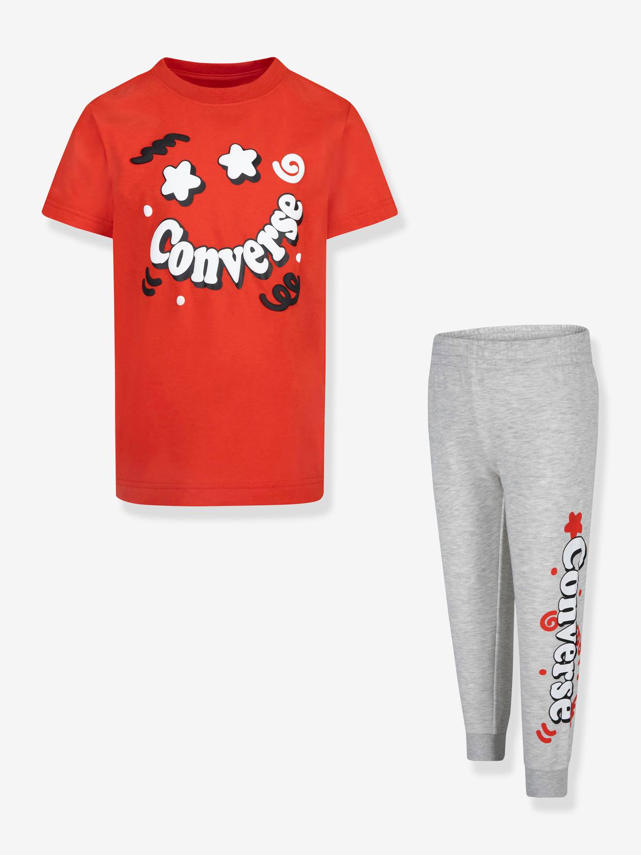 Sportset shirt + jogging voor jongens CONVERSE antraciet