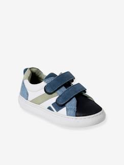 -Leren sneakers met klittenband voor jongens kleutercollectie