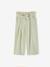 Wijde korte broek 'paperbag' voor meisjes, van katoengaas beige+lila+oudroze+saliegroen+wit - vertbaudet enfant 