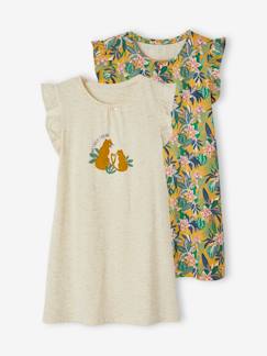 Meisje-Pyjama, surpyjama-Set van 2 tropische nachthemden