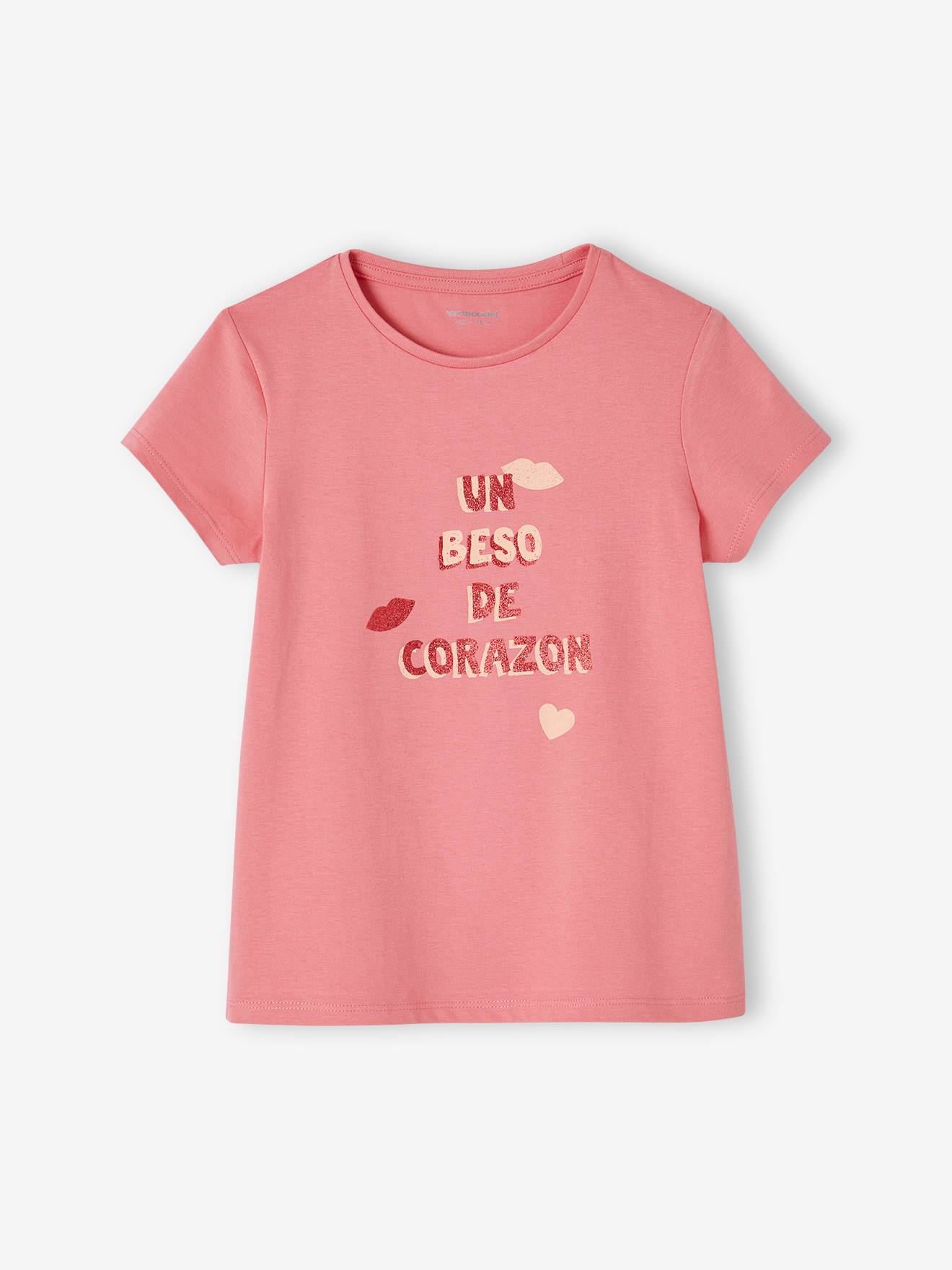 T-shirt met tekst meisjes aardbei