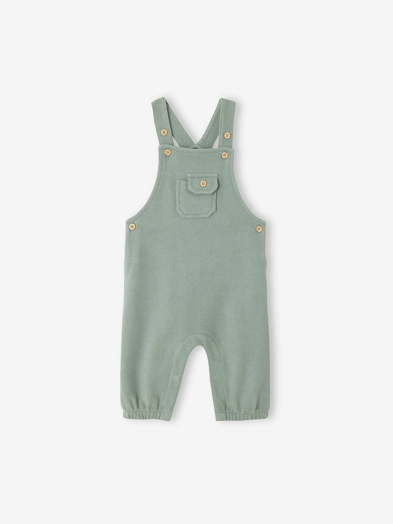 Babypakje van fleece groengrijs