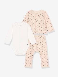 -3-delige babyset van licht molton PETIT BATEAU