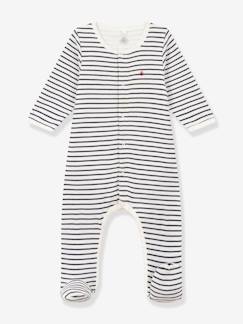 -Gestreepte bodyjama van katoen voor baby's PETIT BATEAU