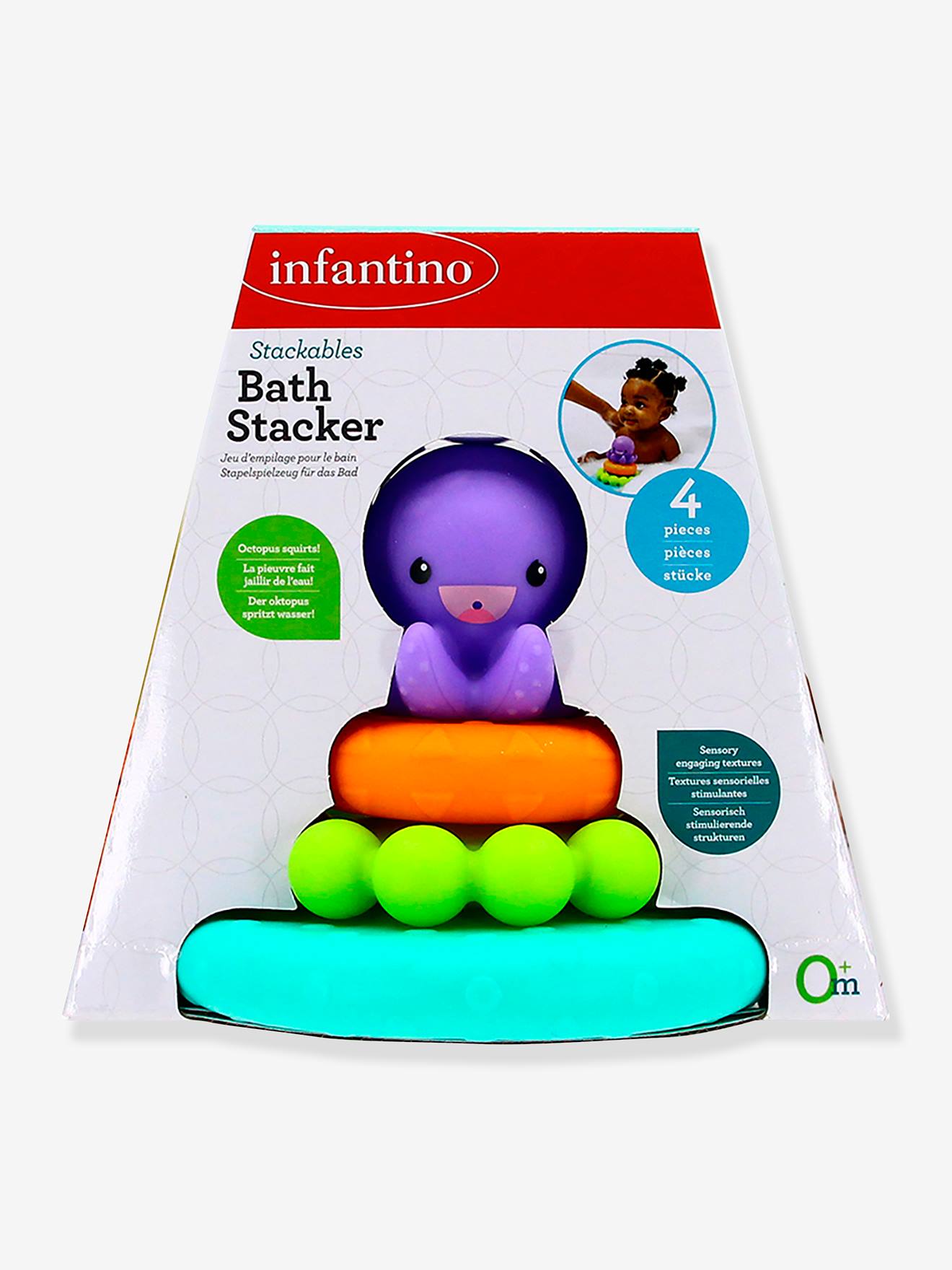 Badpiramide Octopus - INFANTINO meerkleurig